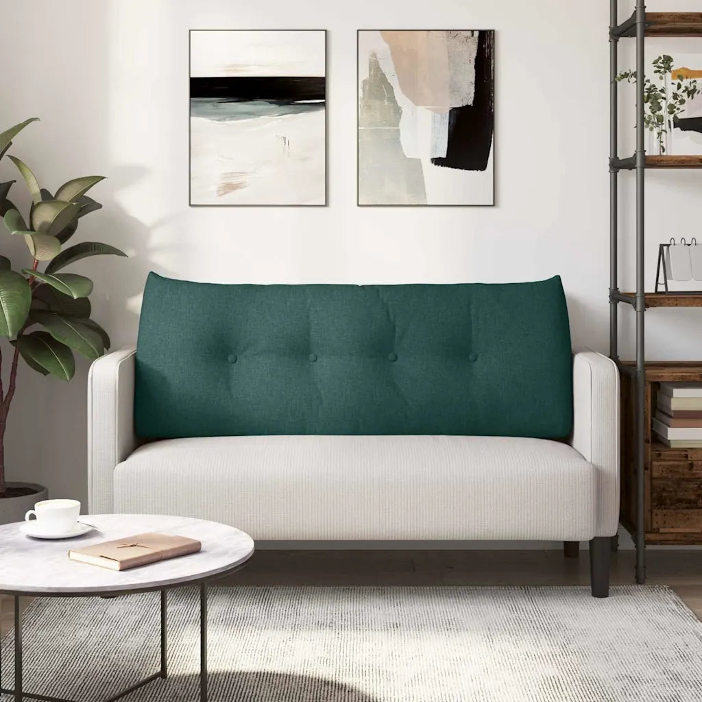 Cuscino per Schiena Verde Scuro 120 x 24 x 50 cm Tessuto 42014475