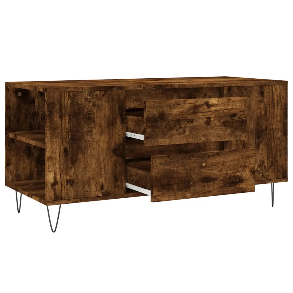 Tavolino da salotto | Tavolino da caff¨¨ | Tavolino da Soggiorno Rovere Fumo 102x44,5x50cm Legno Multistrato
