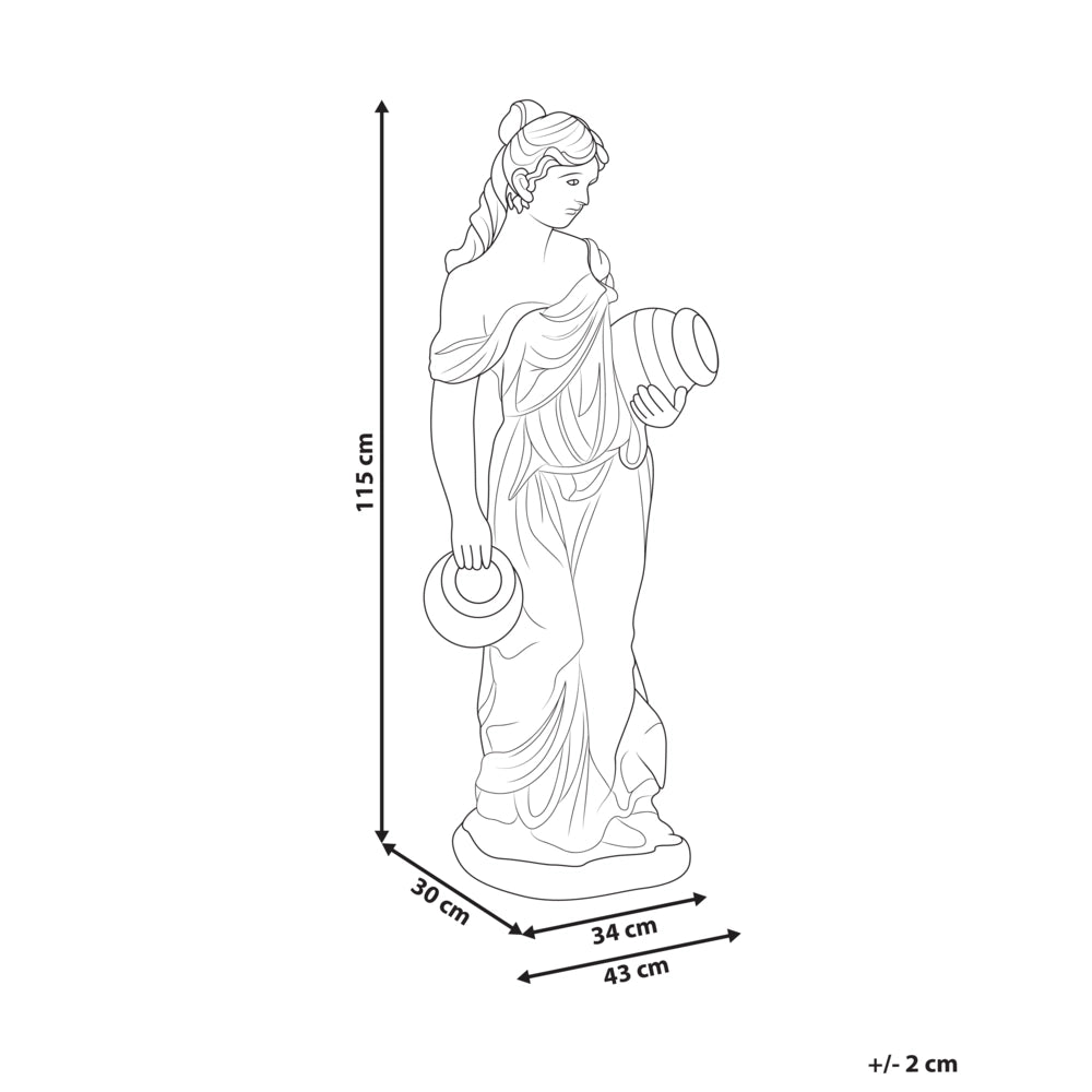Statuetta decorativa in ferro a forma di donna con anfora verde Decorazione per interni ed esterni Soggiorno