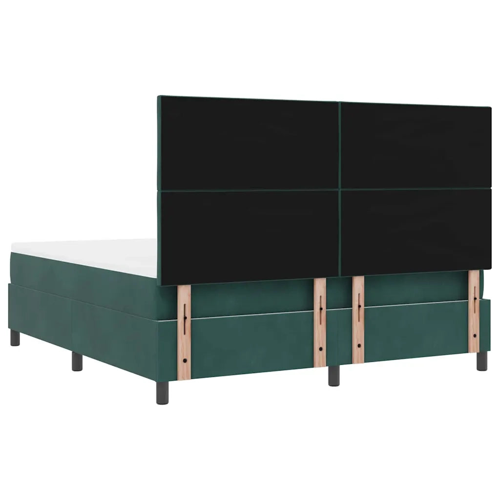 Letto a molle con materasso Verde Scuro 180 x 200 cm Velluto 3339917