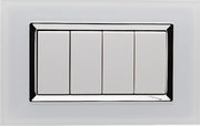 Placca Plexi 4M Moduli 504 Bianca Plexiglass Compatibile Bticino Living