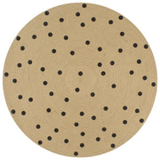 Tappeto Lavorato a Mano in Juta con Stampa a Pois 120 cm cod mxl 72950