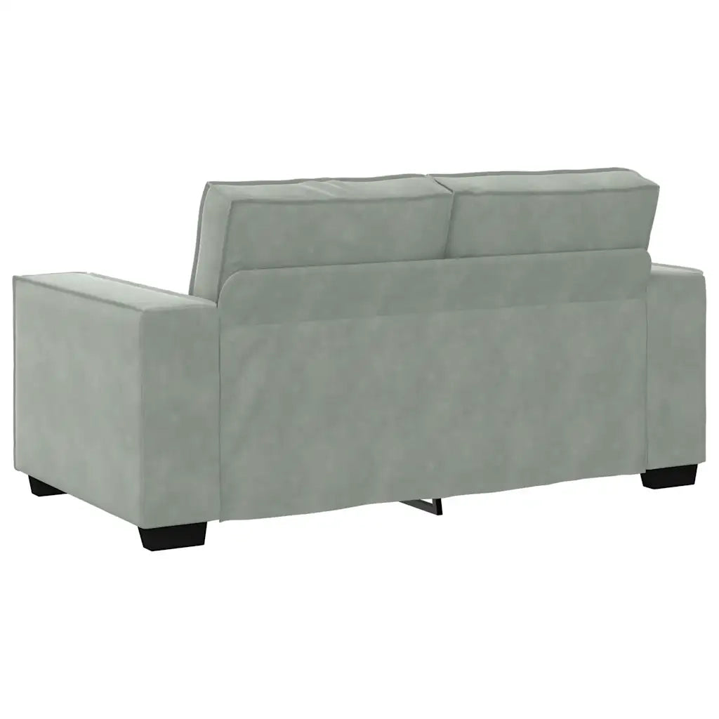Set di Divani 2 pz con Cuscini Grigio Chiaro in Velluto 3324700