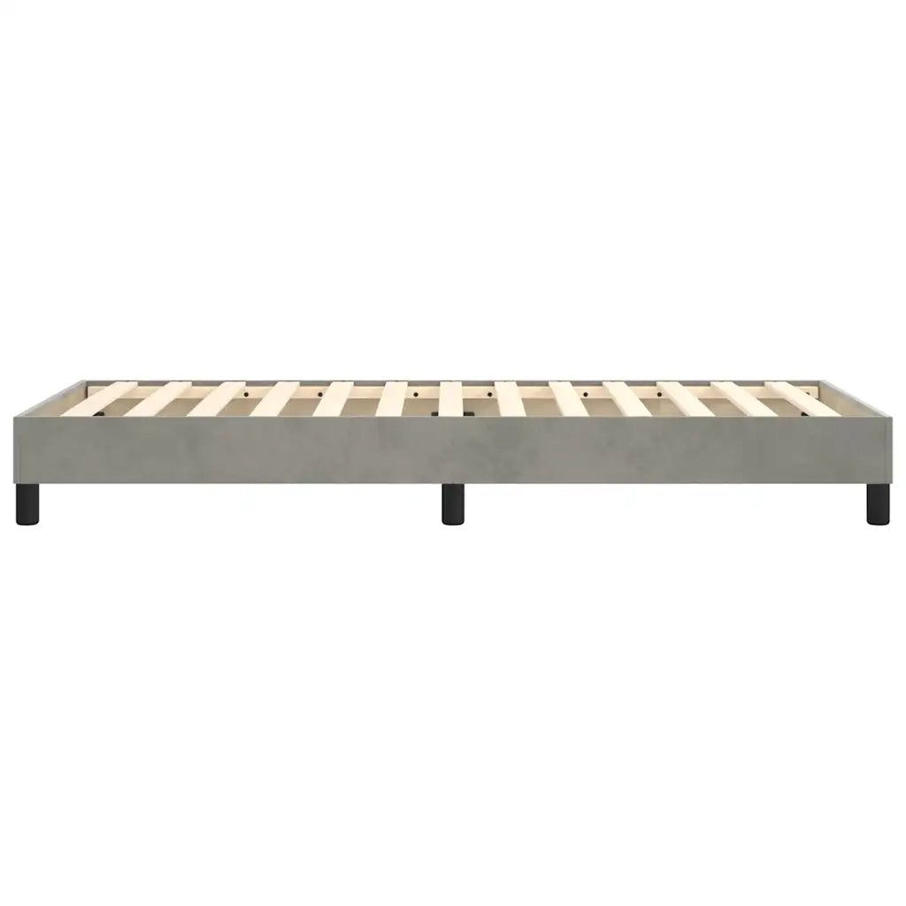 Struttura Letto a Rete a Molle-Giroletto Grigio Chiaro 90x200 cm Velluto 202560