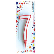Trade Shop - Candela Gigante Glitter Numero 7 Compleanno Candelina Festa Animazione Party -