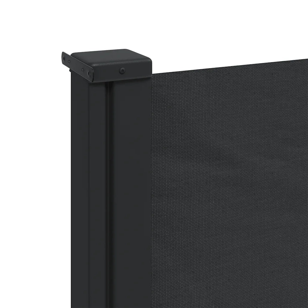 Tenda da Sole Laterale Retrattile-Tenda parasole per balcone per giardino Nera 100x500 cm