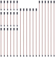 Cavi di servocomando 30 pezzi - 3 poli cavo di estensione - 22 AWG 60 fibre - stile Futaba/JR - comando a distanza per modelli aerei - 5 dimensioni - cavo di estensione per servocomando