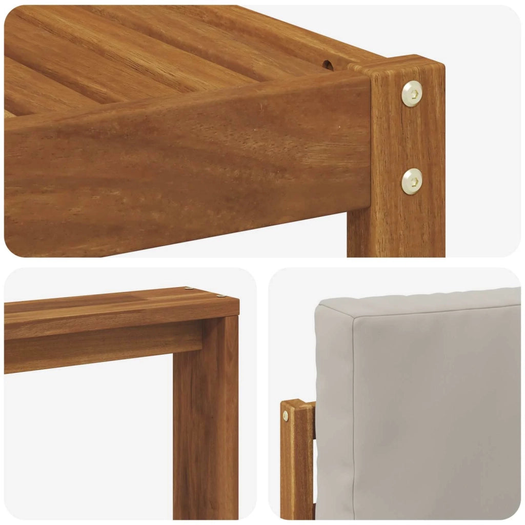 Set di divani da esterno 6 pcs Grigio Naturale e Chiaro 3366294