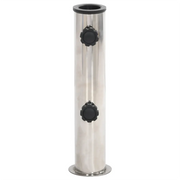 Base per Ombrellone per Palo da ?38/48 mm Argento Acciaio Inox CFW3296884