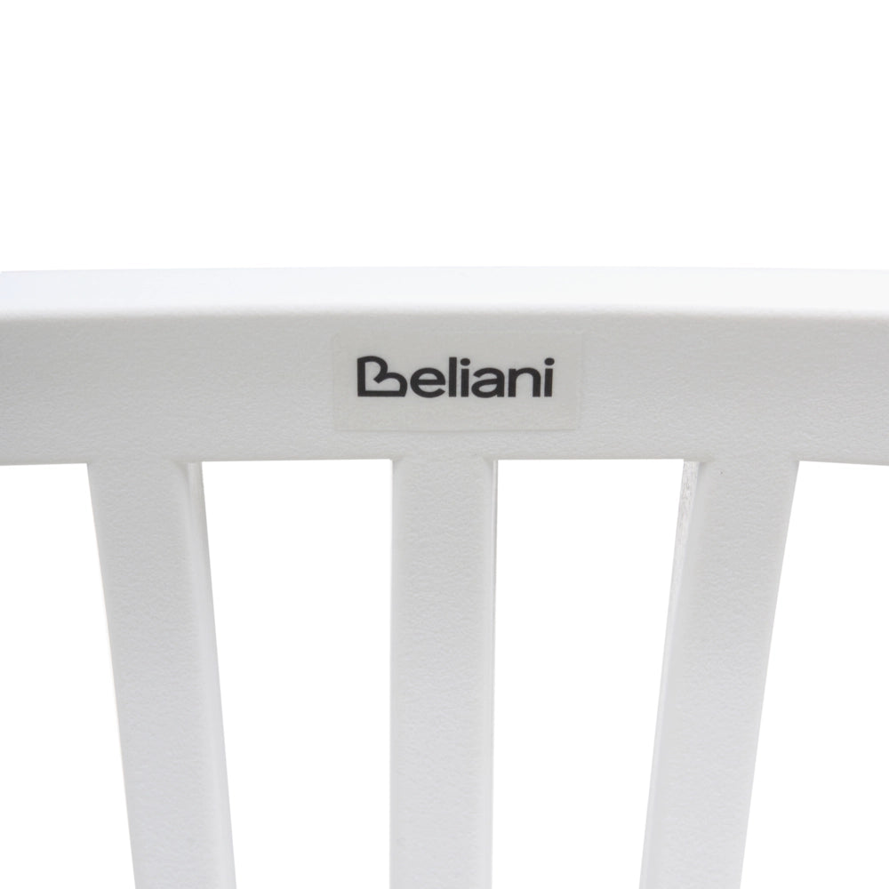 Set di 4 sedie da bar in ferro e poliestere bianco sala da pranzo