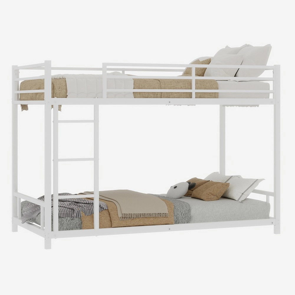 Letto a Castello in Metallo con Due Letti Singoli ¨C MINIMAL ¨C Nero