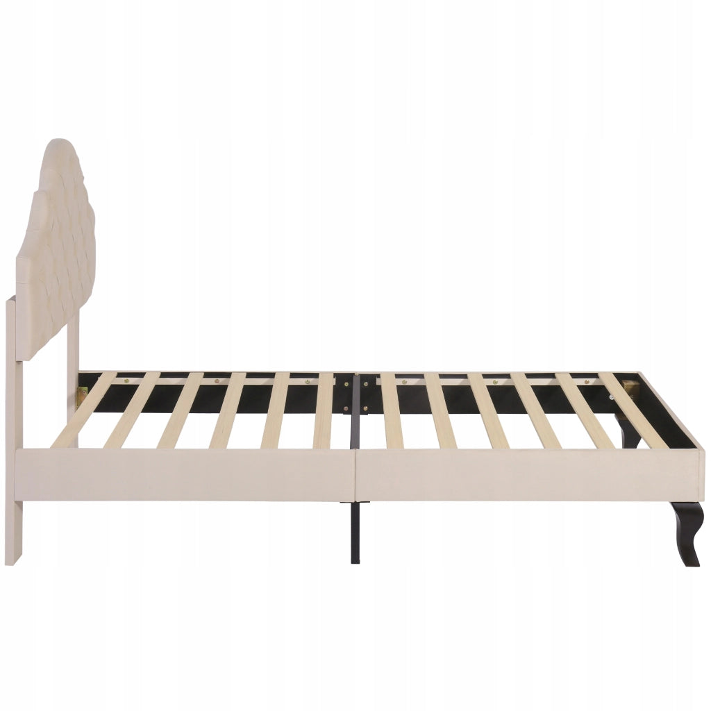 Letto singolo 90x200 - Xylo - Beige, testiera regolabile, per ragazzi