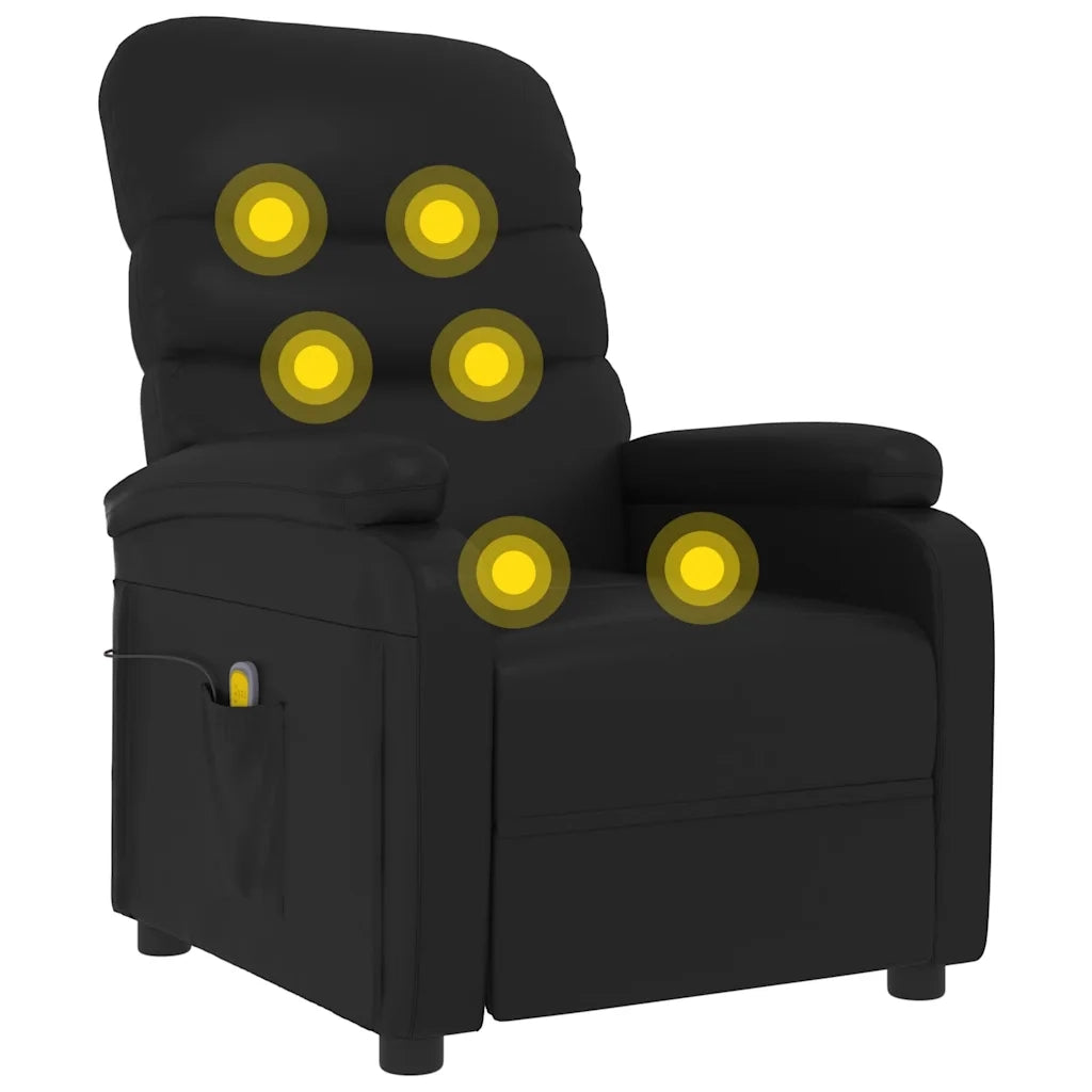 Divano Sedia-Poltrona Massaggiante Nera in Similpelle 813090
