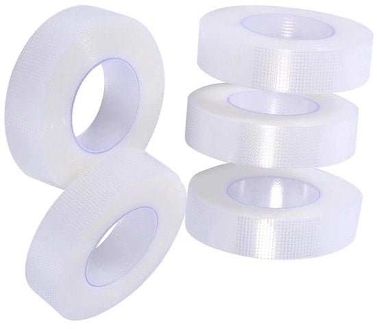Tape per ciglia adesivo - sensibile - 5 pacchi - diametro 5 cm - larghezza 1,25 cm - per occhi sensibili - ciglia artificiali