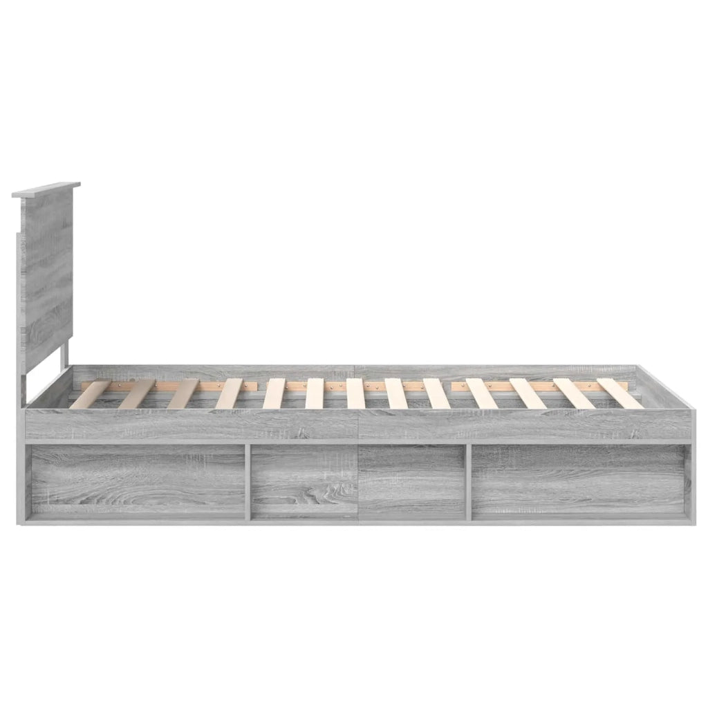 Struttura del letto Grigio Sonoma 100 x 200 cm Pino massello 3411051