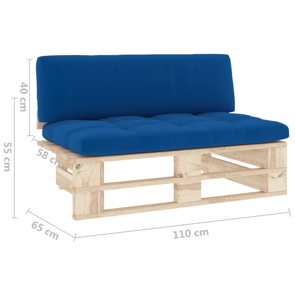 Divano Centrale Giardino-Sofa da giardino su Pallet in Legno di Pino Impregnato 112134