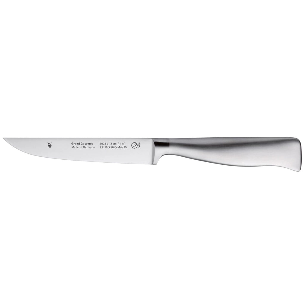 WMF 18.8031.6032 Grand Gourmet Coltello Multiuso Lama 12 cm in Acciaio X50 CrMoV 15 Forgiato a Mano con Tecnologia Performance Cut colore Nero