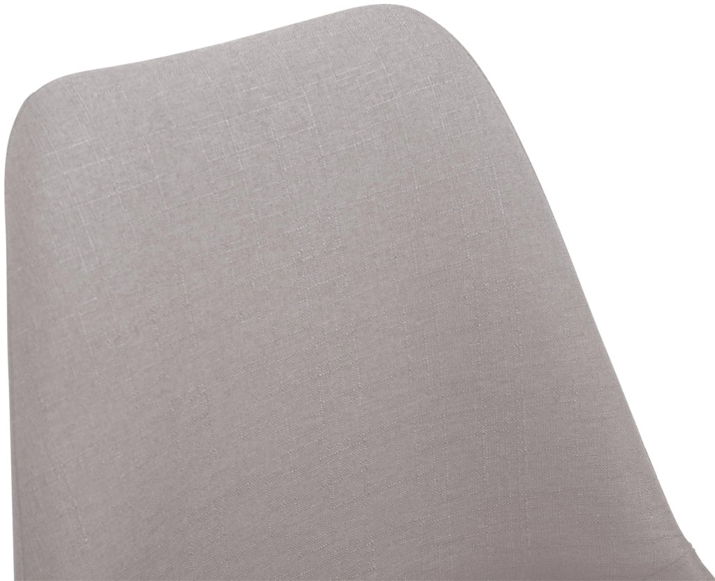 Sedia da pranzo MAVERICK in tessuto grigio,cromo