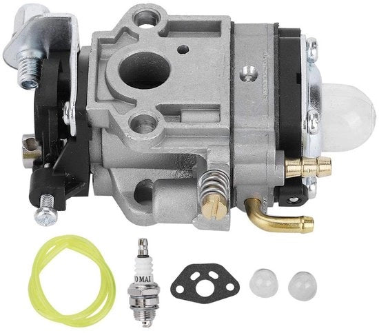 Kit di Carburatore per Trimmer a Spazzola 10mm - Alta Precisione - Adatto per 26cc/33cc - Alluminio - Compreso 5 Accessori