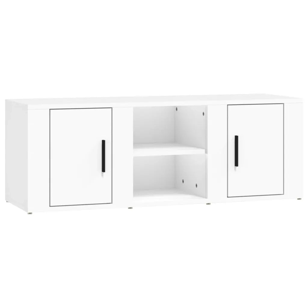Mobile Porta TV Bianco 100x31,5x35 cm in Legno Multistrato 819428