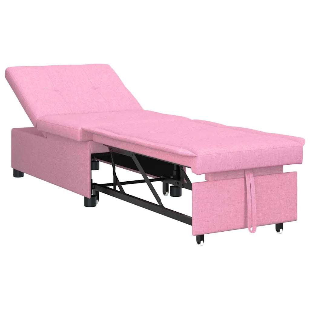 Divano Letto Estraibile Rosa 194 x 50 x 82 cm Tessuto 42008592
