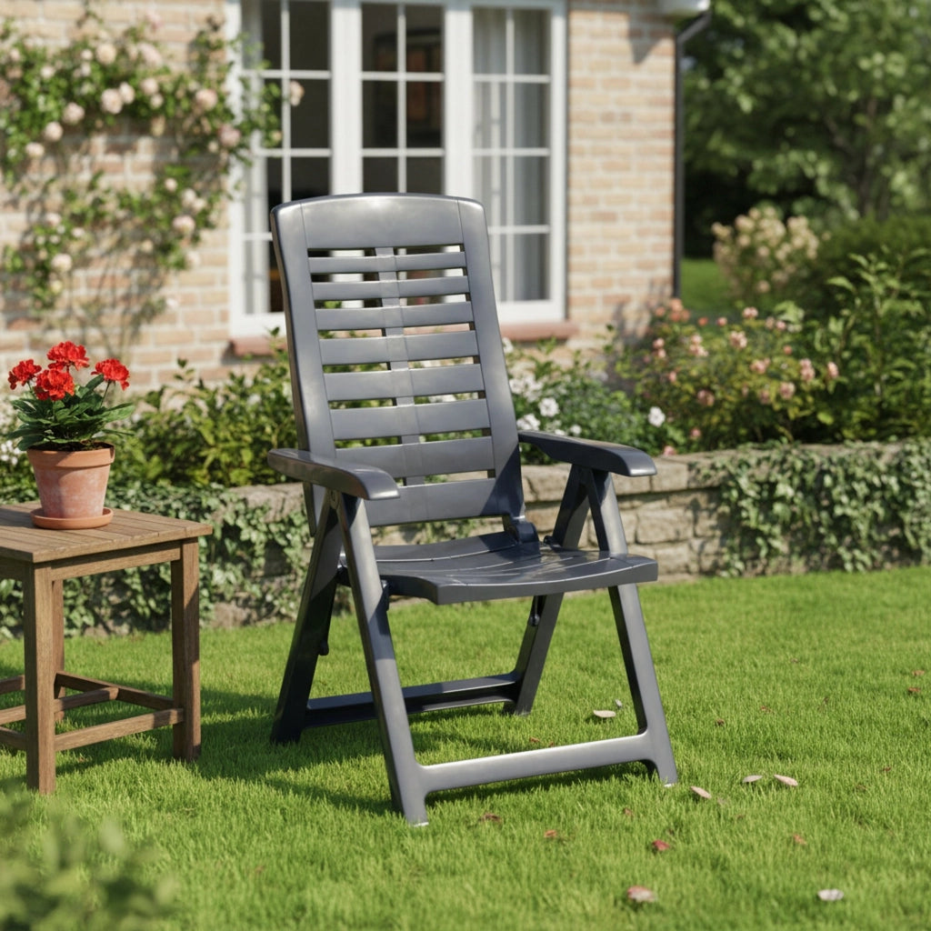 Halsell, Sedia da Esterno una Sedia Made in Italy, Nero Antracite