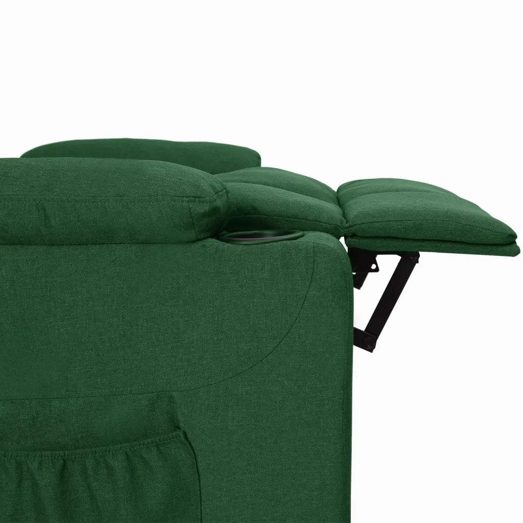 Poltrona Reclinabile in Tessuto Verde Scuro 339088