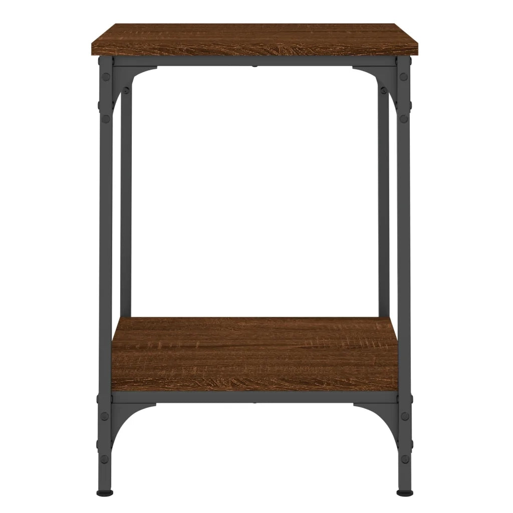 Tavolino da Salotto Rovere Marrone 40x40x55cm Legno Multistrato 832827