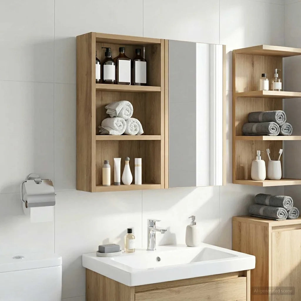 Armadio da bagno a muro Rovere Artigianale 30 x 10 x 50 cm 889318