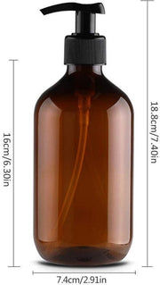 Set di pompe 500 ml - Navicella di 4 pezzi - Pompe con coperchio antiscivolo - Resistente al calore fino a 70 °C - Materiale PET - Sicuro per il contatto con alimenti - Per sapone/lotion/shampoo - Dispensatore di sapone