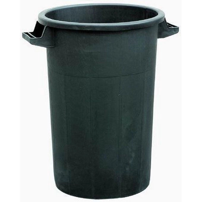 Bidoni Immondizia Plastica Nero Senza Coperchio Lt. 50
