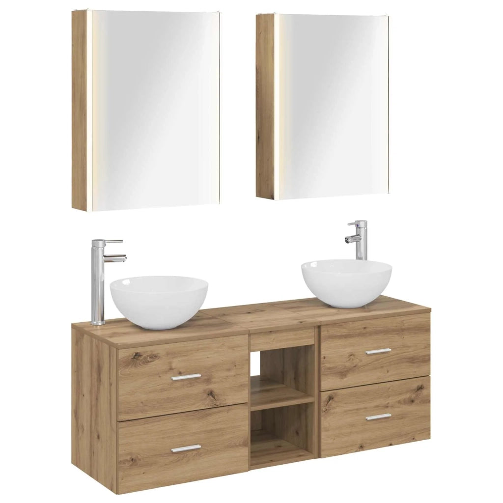 Set di mobili per il bagno 5 pcs Rovere Artigianale 3406734