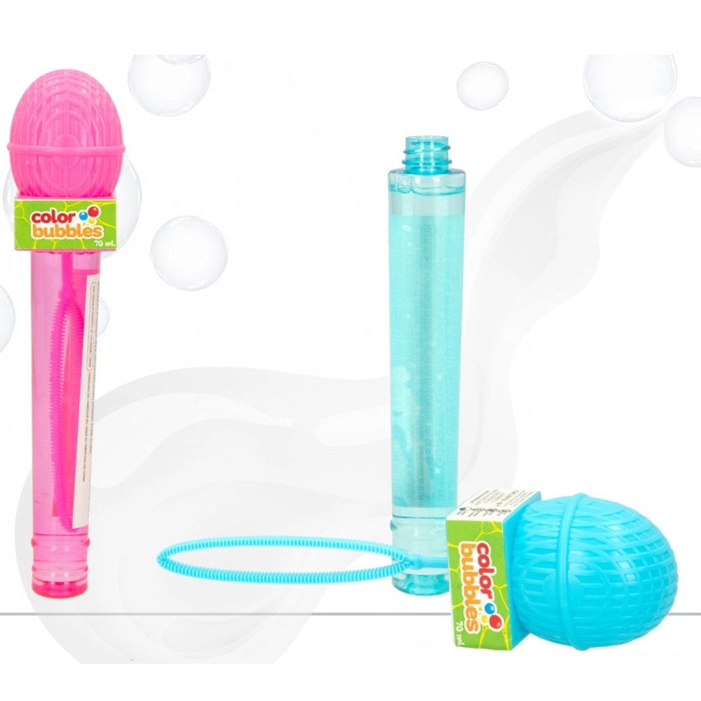 Trade Shop - Bacchetta Per Bolle Di Sapone Da 22cm A Forma Di Microfono 70ml In 2 Colori 6719002 -