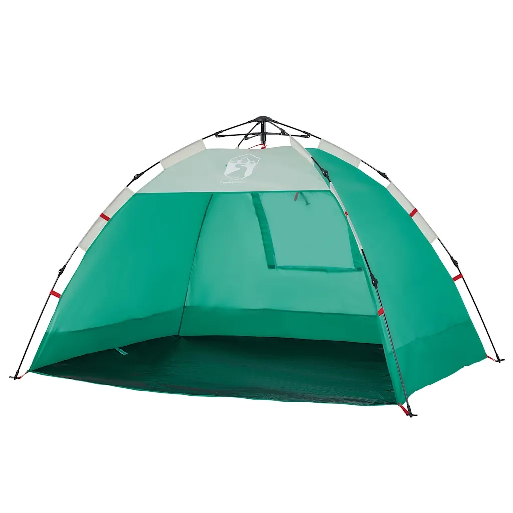 Tenda da Spiaggia 2 Persone Verde Rilascio Rapido Impermeabile 4005297