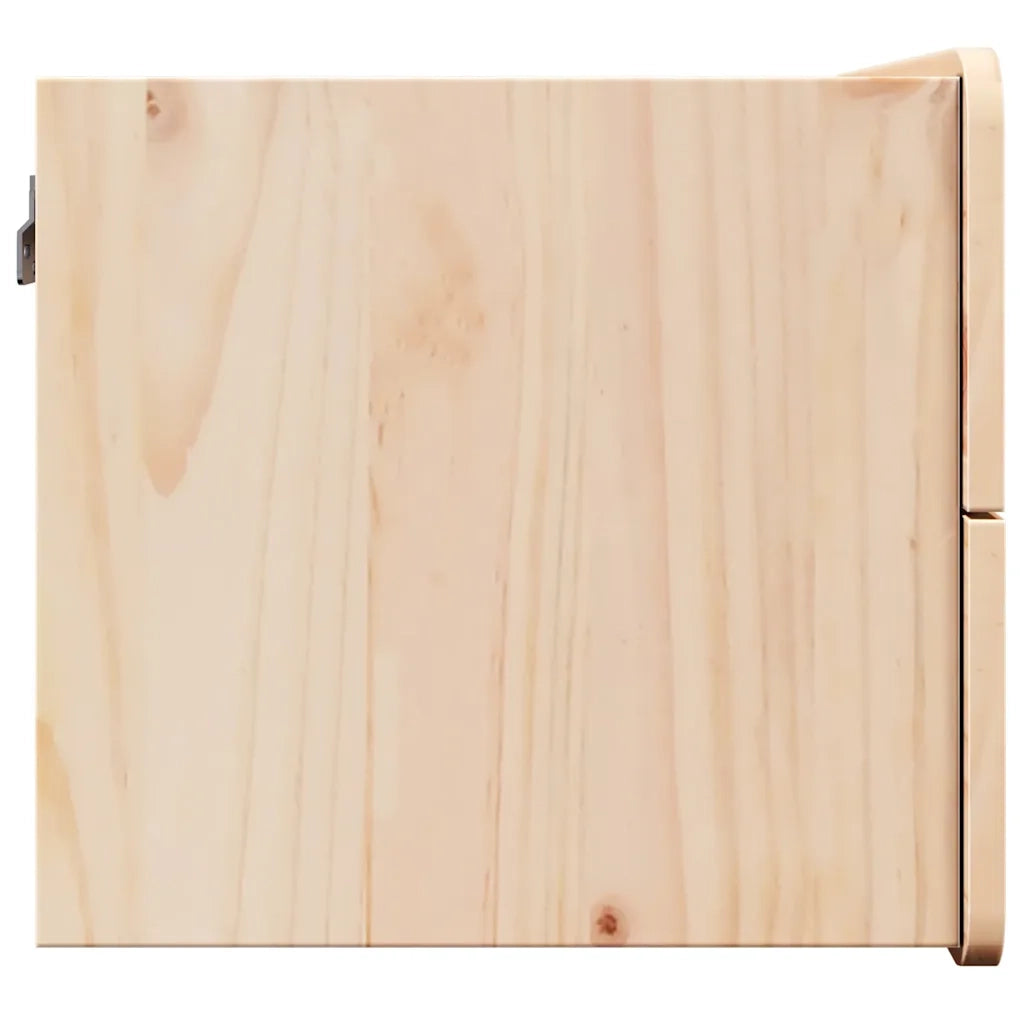 vidaXL Comodino 2 pcs Marrone 39 x 34 x 33 cm Legno di pino massello