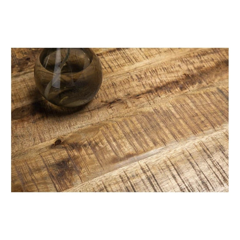 Tavolo da pranzo SOLARA 180 cm – Piano in legno massello di mango e metallo nero
