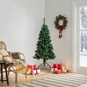 Albero di Natale Artificiale ad Angolo con Supporto Verde 120 cm PVC 329162