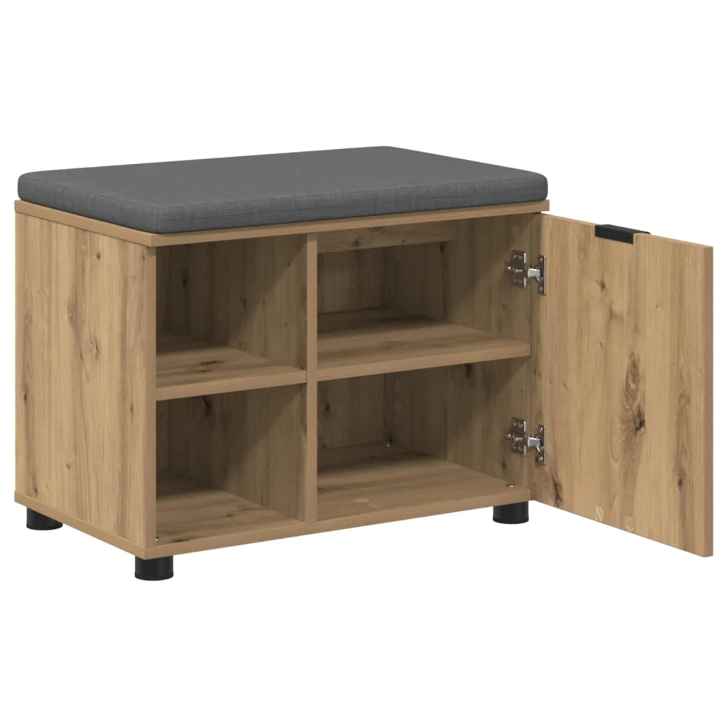 Panca per scarpe con cuscino Rovere Artigianale 60 x 38 x 46 cm 906121