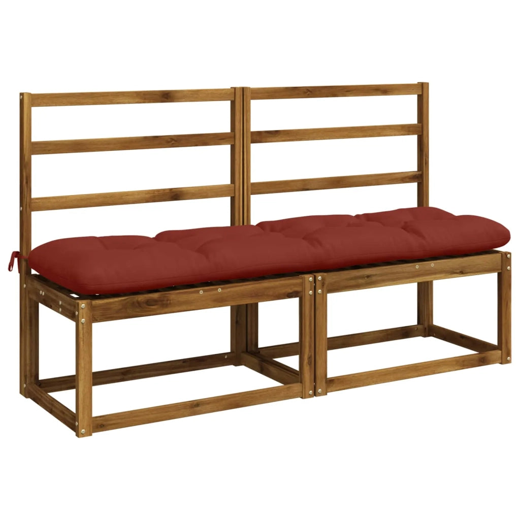 Cuscini per Panchina a 2 Pezzi VIANEN 100% Poliestere Rosso 952791