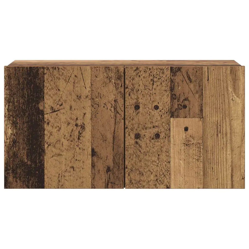 vidaXL Mobile TV da Parete 4 pcs Legno vecchio 80 x 30 x 30.5 cm