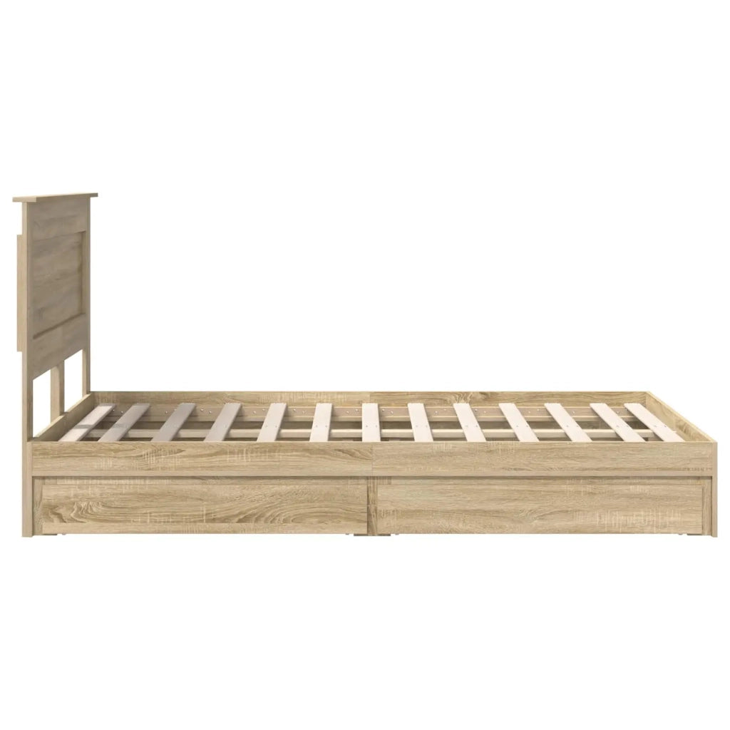 Letto con Contenitore con testiera Rovere Sonoma 120 x 200 cm 3410260