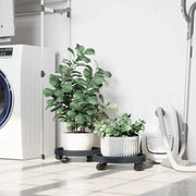 Carrelli per Piante con Ruote 2 pz Grigi Diametro 34 cm 35 kgcod mxl 95199
