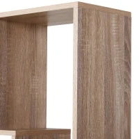 Libreria in Legno Design Moderno con 8 Ripiani, 70x24x178cm, Color Legno Naturale
