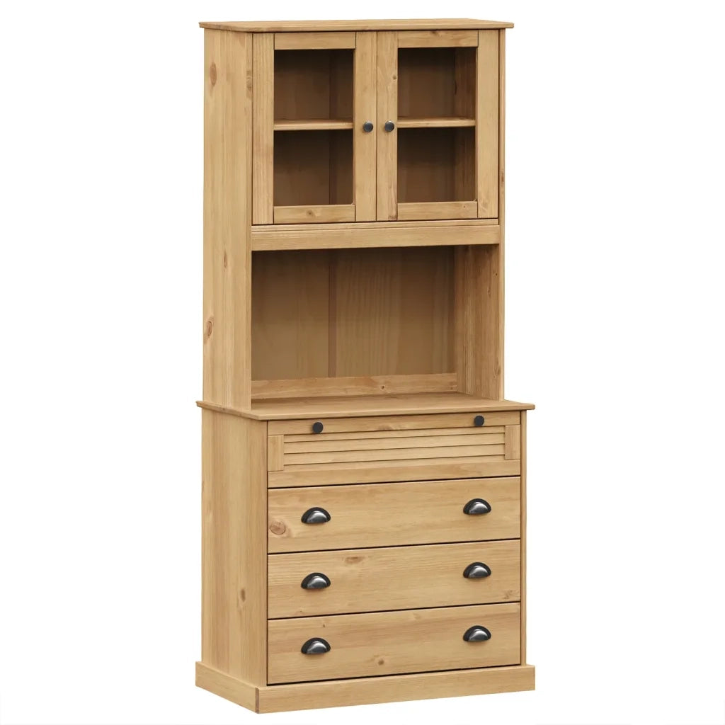 Credenza | Madia | Buffet da pranzo | Armadio da pranzo VIGO 80x40x176 cm in Legno Massello di Pino
