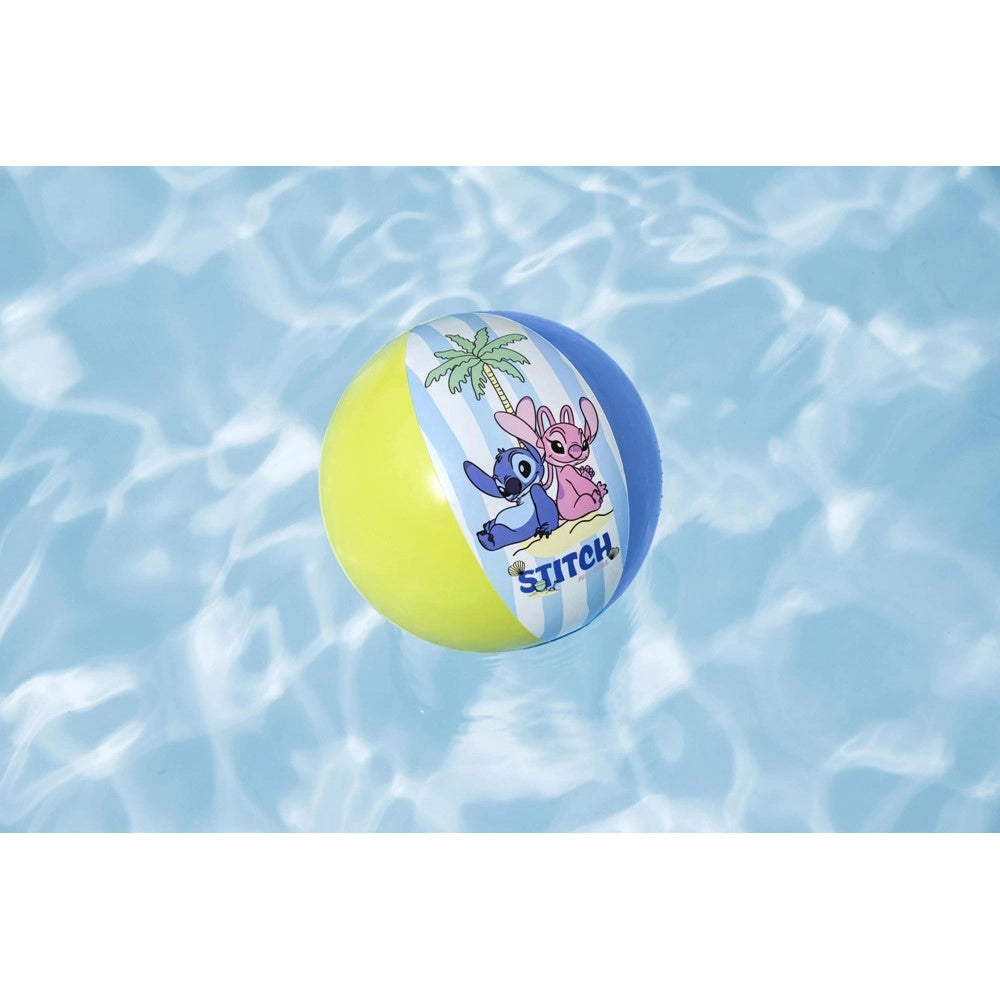 Trade Shop - Pallone Gonfiabile Spiaggia Piscina Design A Spicchi Con Stitch Per Bambini 2+ Anni 9104t -