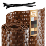 Nastro per recinzioni KADAX marrone per pannelli di recinzione 19 cm 2,55 m Copertura per recinzione