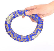 Cuscino di suono 16 cm - Adatto per piatti da meditazione 7-10 pollici - Soffice e confortevole - Tela broccato - Stile elegante - Buona finitura - Cuscino per meditazione