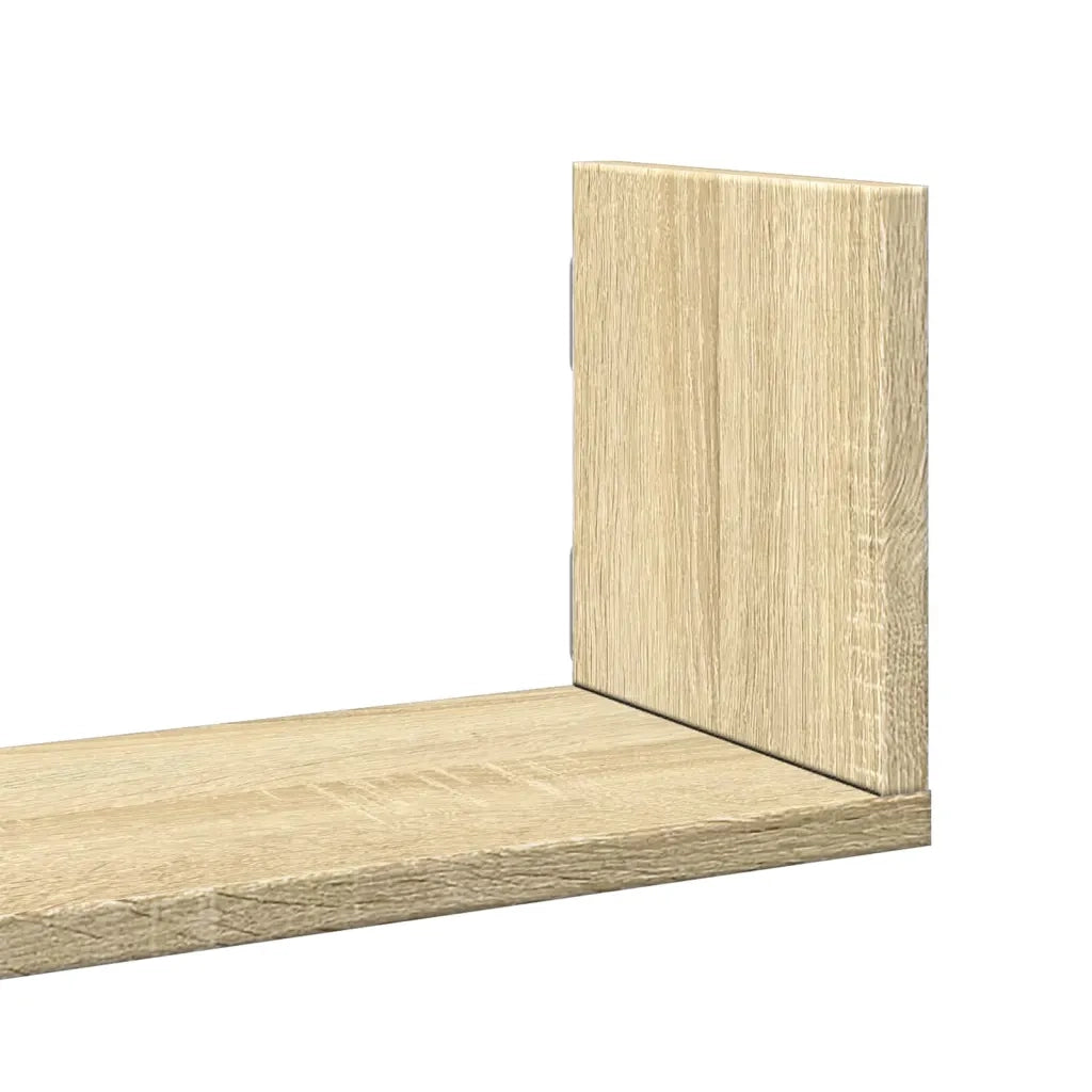Mensole Parete 2pz Rovere Sonoma 58x18x18 cm in Truciolato 853283