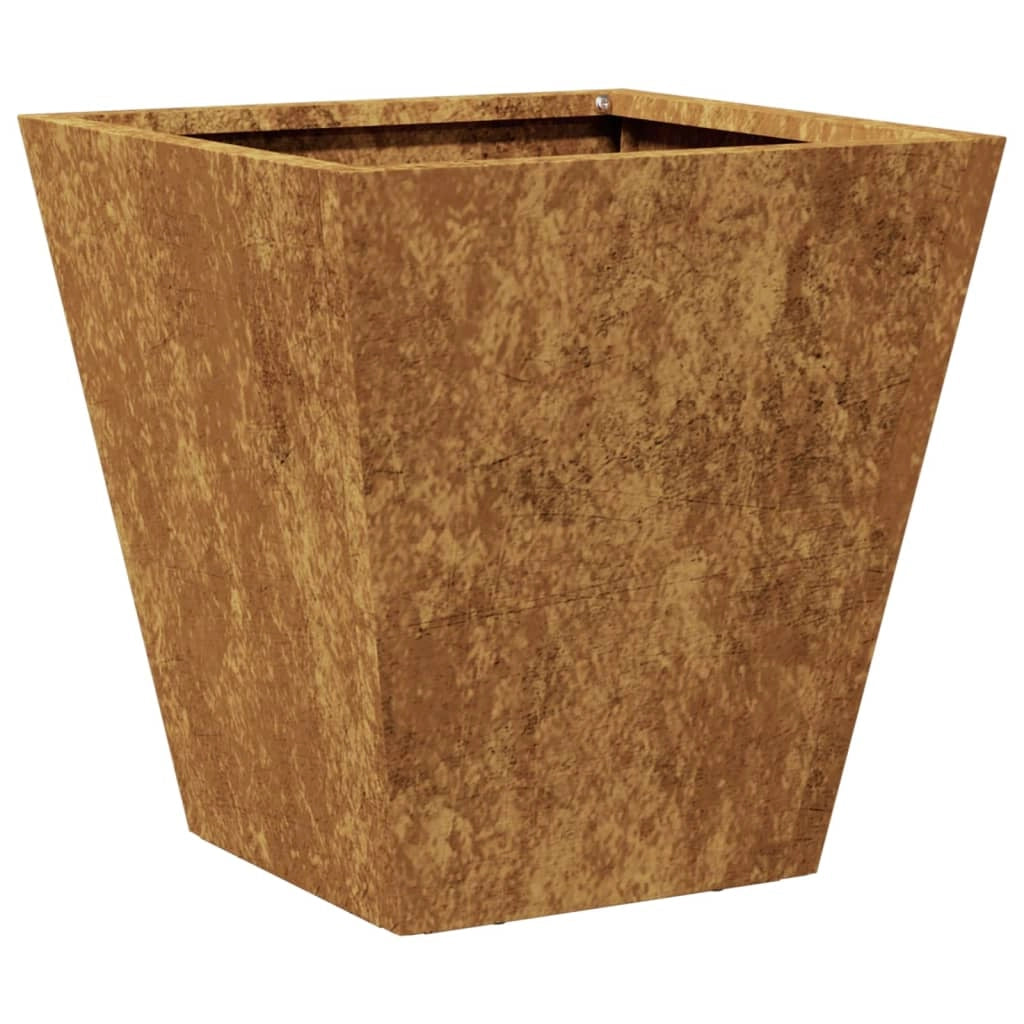 Fioriera rialzata per piante fiori giardino terrazze set da 2 30 x 30 x 30 cm acciaio Corten marrone 02_0038917