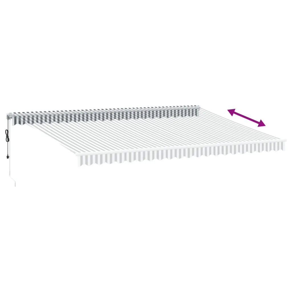 vidaXL Tenda Retrattile Automatica LED Antracite e Bianco 500x350 cm
